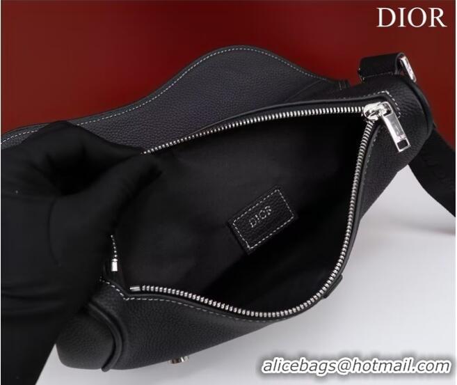 Pretty Style Dior Essentials SADDLE BAG Grained Calfskin 1ADPO093E BLACK