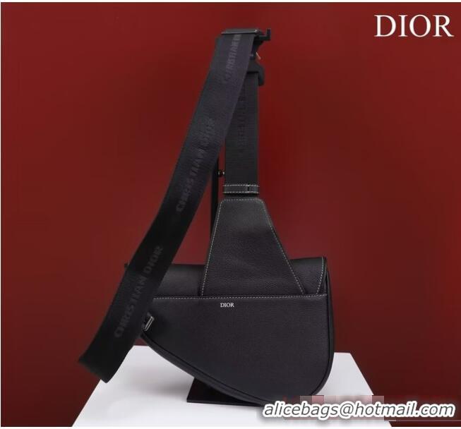 Big Discount Dior Essentials SADDLE BAG Grained Calfskin 1ADPO093H BLACK