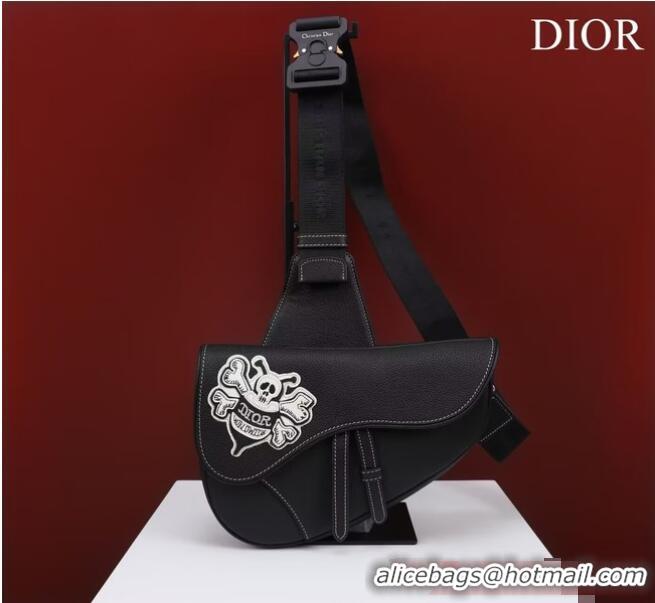 Big Discount Dior Essentials SADDLE BAG Grained Calfskin 1ADPO093H BLACK