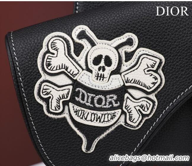 Big Discount Dior Essentials SADDLE BAG Grained Calfskin 1ADPO093H BLACK