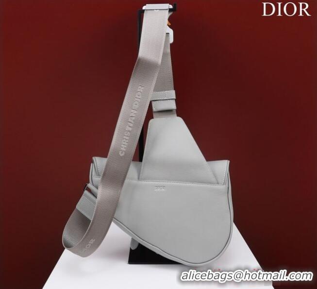 Promotional Dior Essentials SADDLE BAG Grained Calfskin 1ADPO093F GRAY