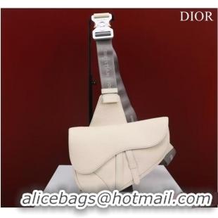 Good Product Dior Essentials SADDLE BAG Grained Calfskin 1ADPO093f WHITE