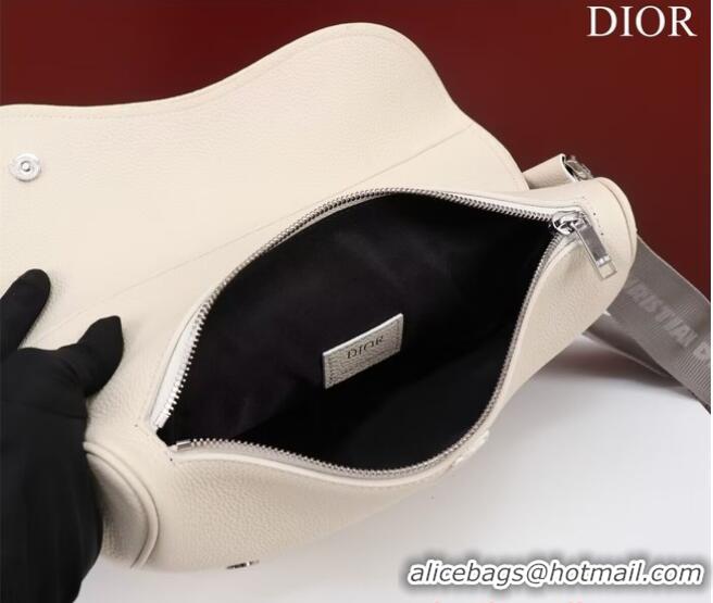 Good Product Dior Essentials SADDLE BAG Grained Calfskin 1ADPO093f WHITE