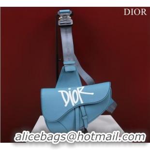 Unique Grade Dior Essentials SADDLE BAG Grained Calfskin 1ADPO093f-1 blue