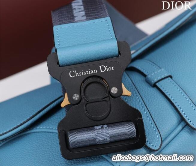 Unique Grade Dior Essentials SADDLE BAG Grained Calfskin 1ADPO093f-1 blue