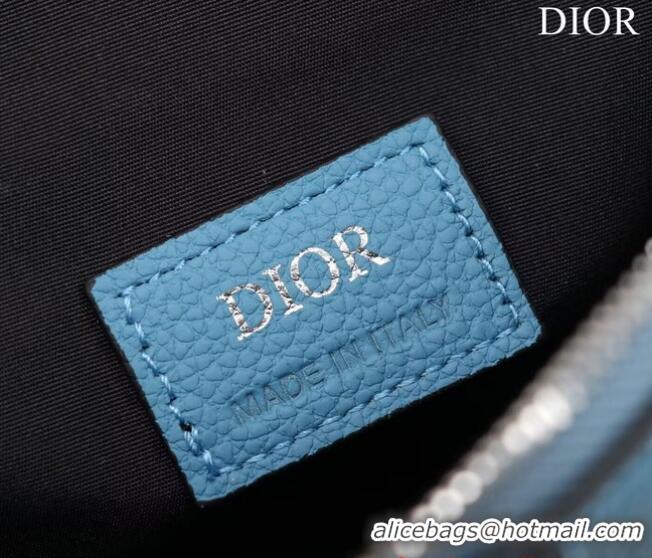 Unique Grade Dior Essentials SADDLE BAG Grained Calfskin 1ADPO093f-1 blue