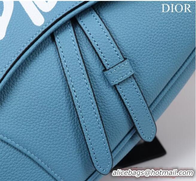 Unique Grade Dior Essentials SADDLE BAG Grained Calfskin 1ADPO093f-1 blue