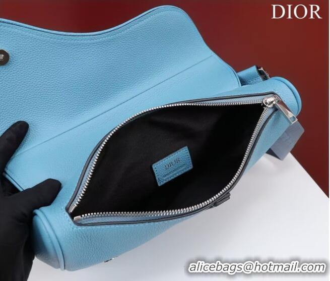 Unique Grade Dior Essentials SADDLE BAG Grained Calfskin 1ADPO093f-1 blue