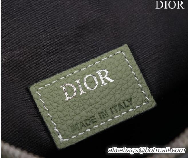 Pretty Style Dior Essentials SADDLE BAG Grained Calfskin 1ADPO093f-1 green