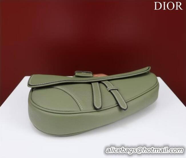 Pretty Style Dior Essentials SADDLE BAG Grained Calfskin 1ADPO093f-1 green