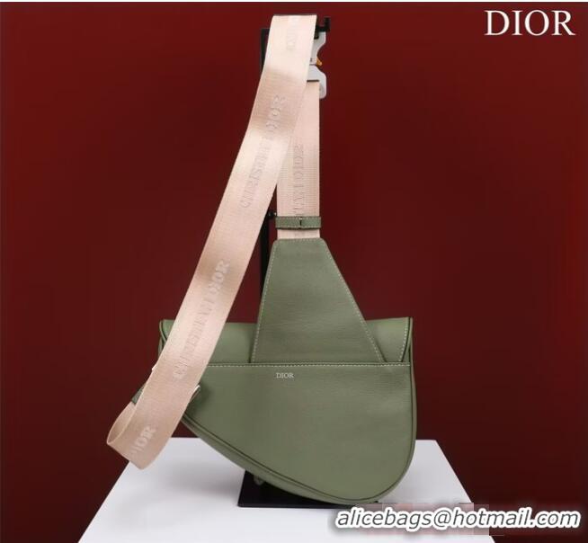 Pretty Style Dior Essentials SADDLE BAG Grained Calfskin 1ADPO093f-1 green