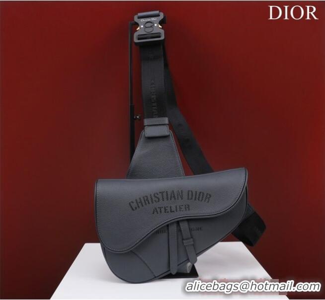 Trendy Design Dior Essentials SADDLE BAG Grained Calfskin 1ADPO093f-1 dark gray