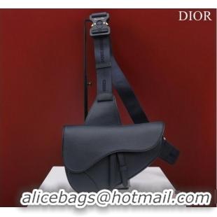 Luxury Discount Dior Essentials SADDLE BAG Grained Calfskin 1ADPO093f-1 Royal Blue