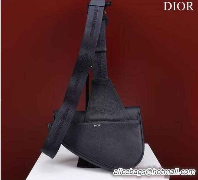 Luxury Discount Dior Essentials SADDLE BAG Grained Calfskin 1ADPO093f-1 Royal Blue