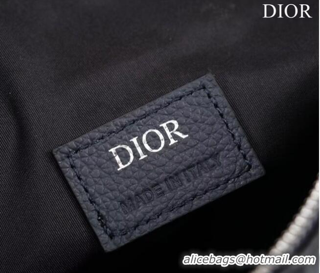 Luxury Discount Dior Essentials SADDLE BAG Grained Calfskin 1ADPO093f-1 Royal Blue