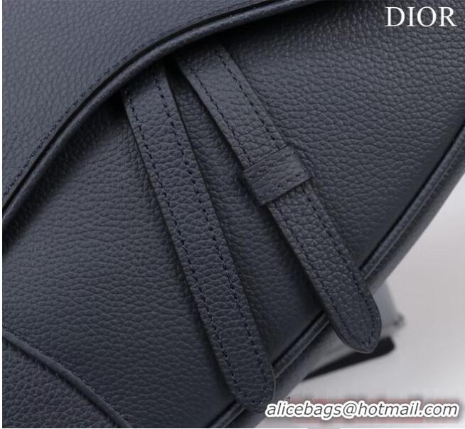 Luxury Discount Dior Essentials SADDLE BAG Grained Calfskin 1ADPO093f-1 Royal Blue