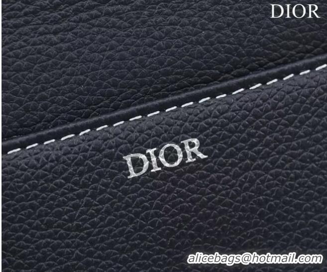 Famous Brand Dior Essentials SADDLE BAG Grained Calfskin 1ADPO093f-2 Royal Blue 