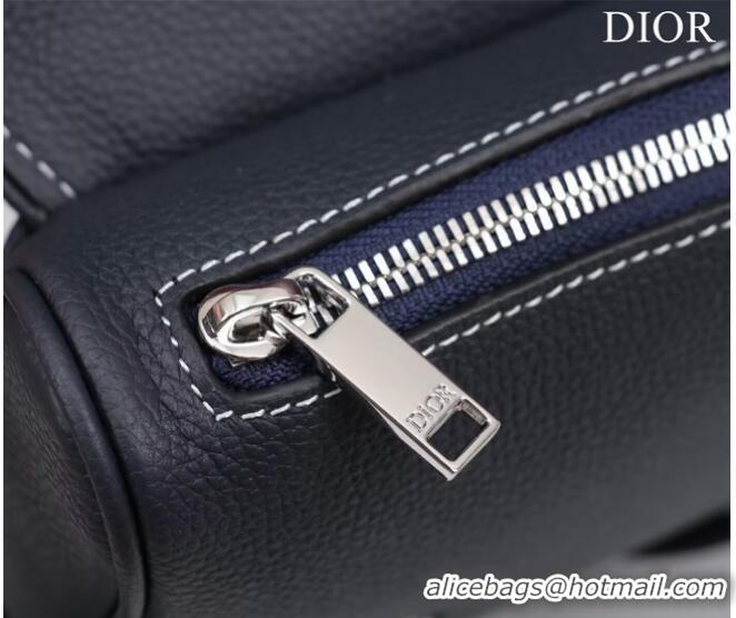 Famous Brand Dior Essentials SADDLE BAG Grained Calfskin 1ADPO093f-2 Royal Blue 