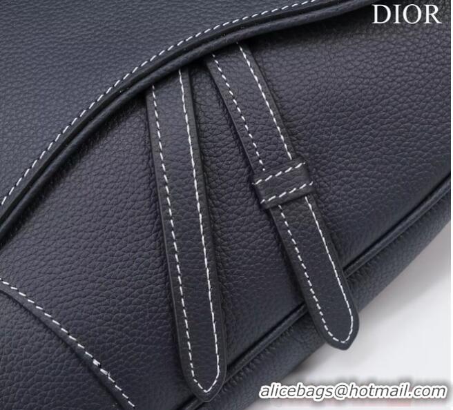 Famous Brand Dior Essentials SADDLE BAG Grained Calfskin 1ADPO093f-2 Royal Blue 