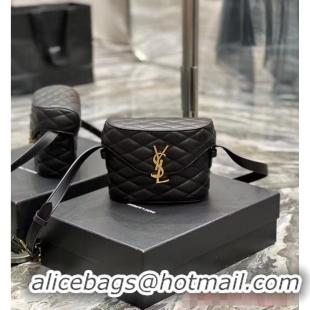 Good Looking SAINT LAUREN JUNE BOX BAG IN QUILTED LAMBSKIN Y910080 black