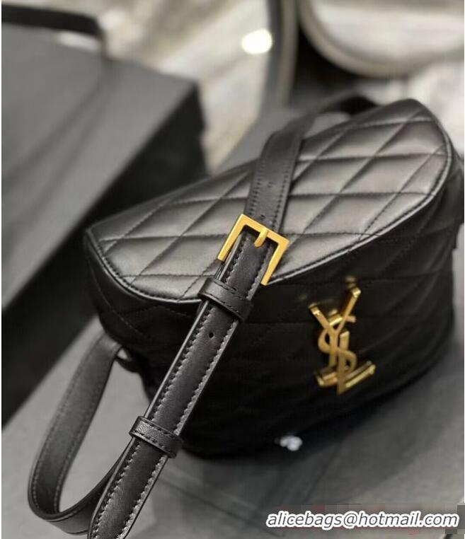 Good Looking SAINT LAUREN JUNE BOX BAG IN QUILTED LAMBSKIN Y910080 black