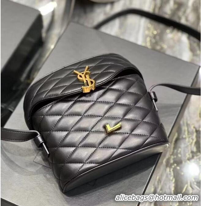 Good Looking SAINT LAUREN JUNE BOX BAG IN QUILTED LAMBSKIN Y910080 black