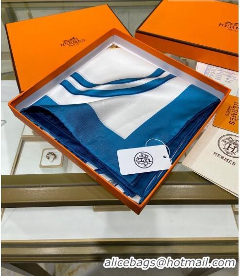 Low Cost Hermes Brides de Gala Applique Silk Square Scarf 90cm H1584 Blue 2023