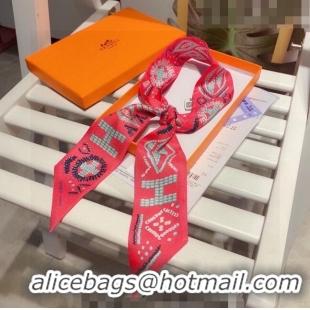 Top Grade Hermes Silk Bandeau Scarf 5x86cm 030803 Pink 2023