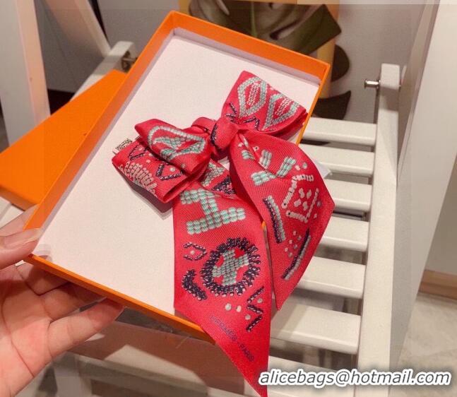 Top Grade Hermes Silk Bandeau Scarf 5x86cm 030803 Pink 2023