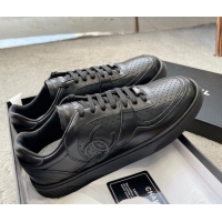 Stylish Chanel Calfskin Low top Sneakers G45080 Black