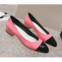 Grade Quality Chanel Patent Calfskin Ballet Flat in Patent Leather G45054 Pink