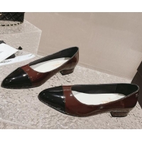 Pretty Style Chanel Patent Calfskin Ballet Flat in Patent Leather G45054 Brown