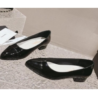 Low Price Chanel Patent Calfskin Ballet Flat in Patent Leather G45054 Black