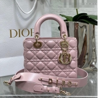 Top Quality Dior Small Lady Dior My ABCDior Bag in Cannage Lambskin CD6901 Pink 2023