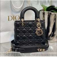 Promotional Dior Small Lady Dior My ABCDior Bag in Cannage Lambskin CD6901 Black 2023