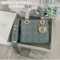 Good Looking Dior Small Lady Dior My ABCDior Bag in Patent Leather CD6902 Sky Blue 2023