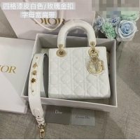 Top Design Dior Small Lady Dior My ABCDior Bag in Patent Leather CD6902 White 2023