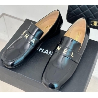 Grade Quality Chanel Calfskin Loafers 3cm Black 801064