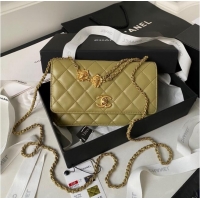 Low Cost Chanel MINI FLAP BAG AP3424 Green