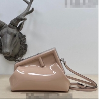 Well Crafted Fendi First Small Bag in Patent Leather 2217 Nude 2023