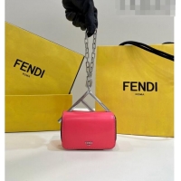 Super Quality Fendi First Sight Nano Bag Charm in  Glossy Leather 8609S Dark Pink 2023