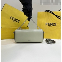 Well Crafted Fendi First Sight Small Bag Charm in Glossy Leather 072M75 Pale Green 2023