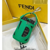 Popular Style Fendi Bucket bag Charm in Leather and FF Fabric 6803 Green 2023