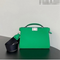 Hot Sell Fendi Peekaboo ISeeU XCross Bag in Grained Leather F6120 Green 2023