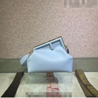 Luxurious Best Fendi First Medium Leather Bag 128L Light Blue 2023