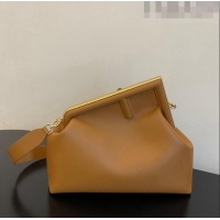 Popular Style Fendi First Medium Leather Bag 128L Tan Brown 2023