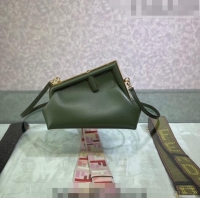 Latest Style Fendi First Small Leather Bag 128M Green 2023