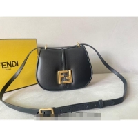 Good Looking Fendi C' mon Small Satchel Bag in Smooth and Full-grain Leather F1036  Black 2023