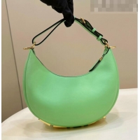 Classic Discount Fendi Fendigraphy Small Hobo Bag in Leather 80056M Green 2023 TOP