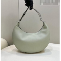 Discount Fendi Fendigraphy Small Hobo Bag in Leather 80056M Light Green 2023 TOP